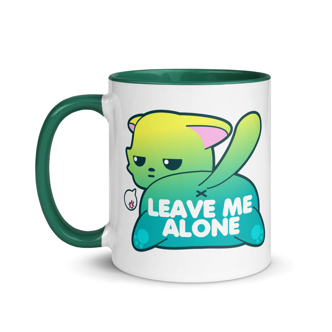 LEAVE ME ALONE - Mug With Color Inside - ChubbleGumLLC