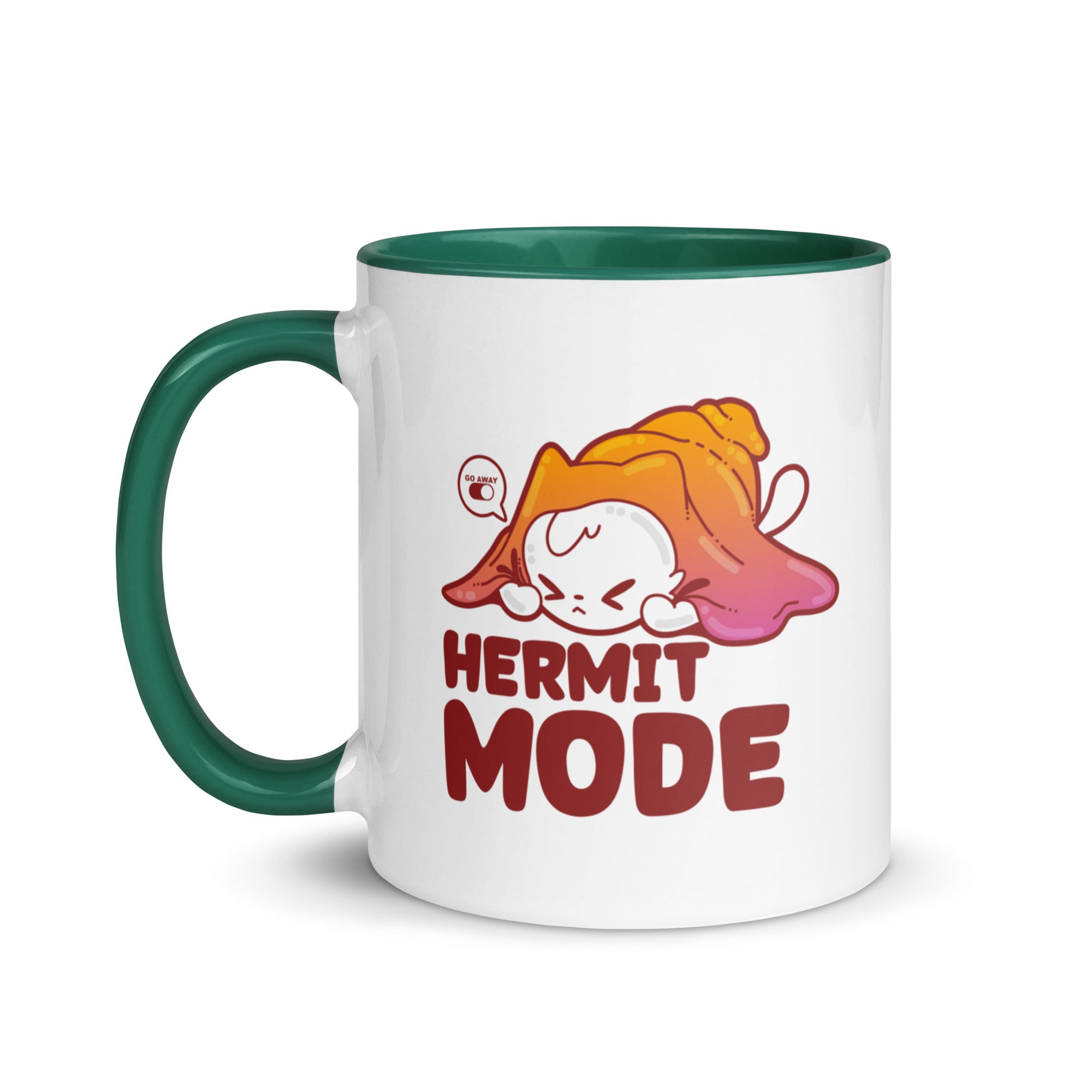 HERMIT MODE - Mug with Color Inside - ChubbleGumLLC