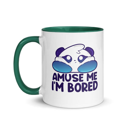 AMUSE ME IM BORED - Mug with Color Inside - ChubbleGumLLC