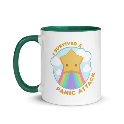 I SURVIVED A PANIC ATTACK - Mug with Color Inside - ChubbleGumLLC