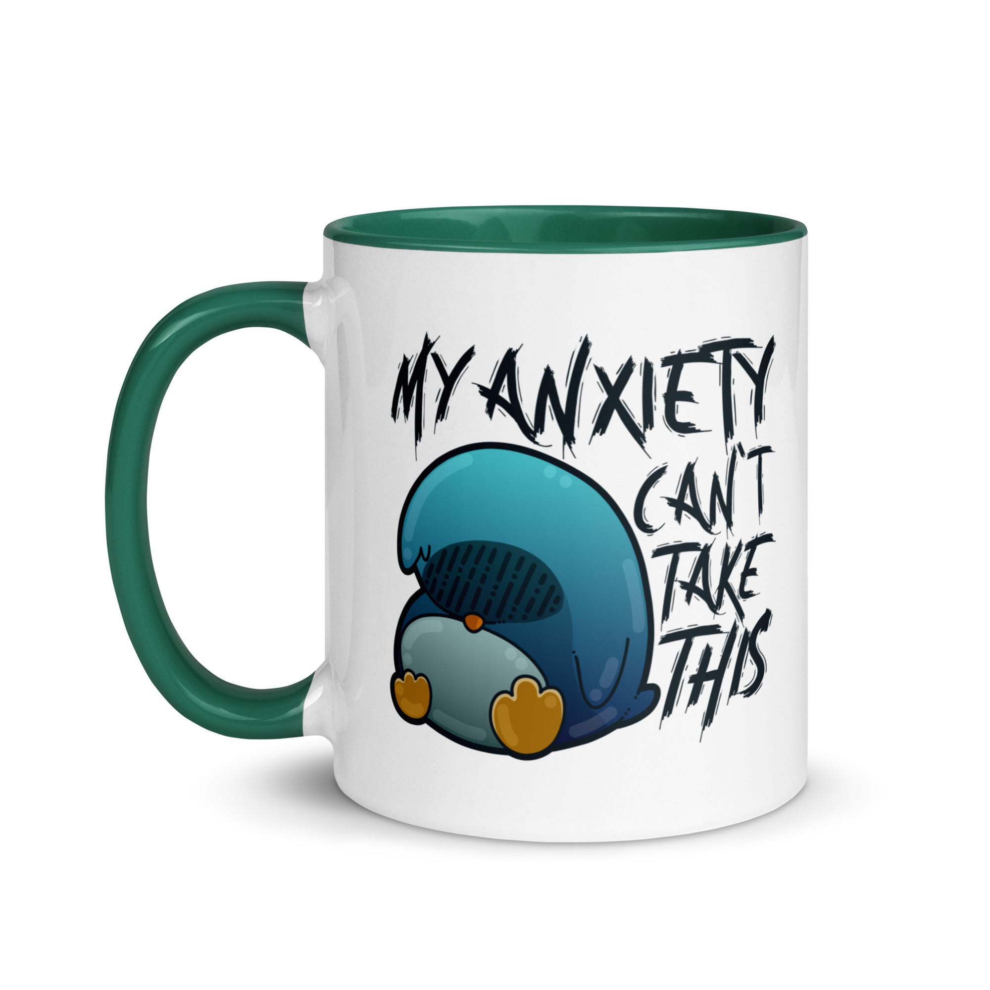 MY ANXIETY CANT TAKE THIS - Mug with Color Inside - ChubbleGumLLC