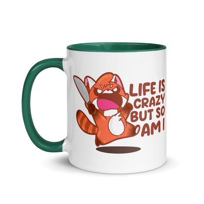 LIFE IS CRAZY BUT SO AM I - Mug With Color Inside - ChubbleGumLLC