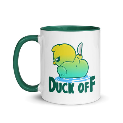 DUCK OFF - Mug with Color Inside - ChubbleGumLLC