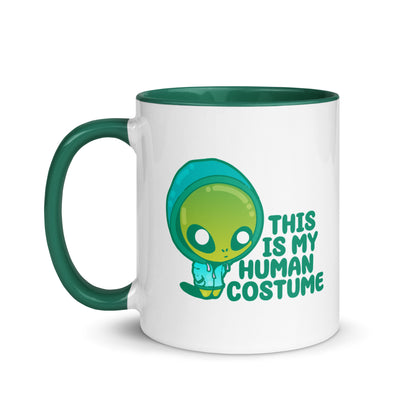THIS IS MY HUMAN COSTUME - Mug with Color Inside - ChubbleGumLLC
