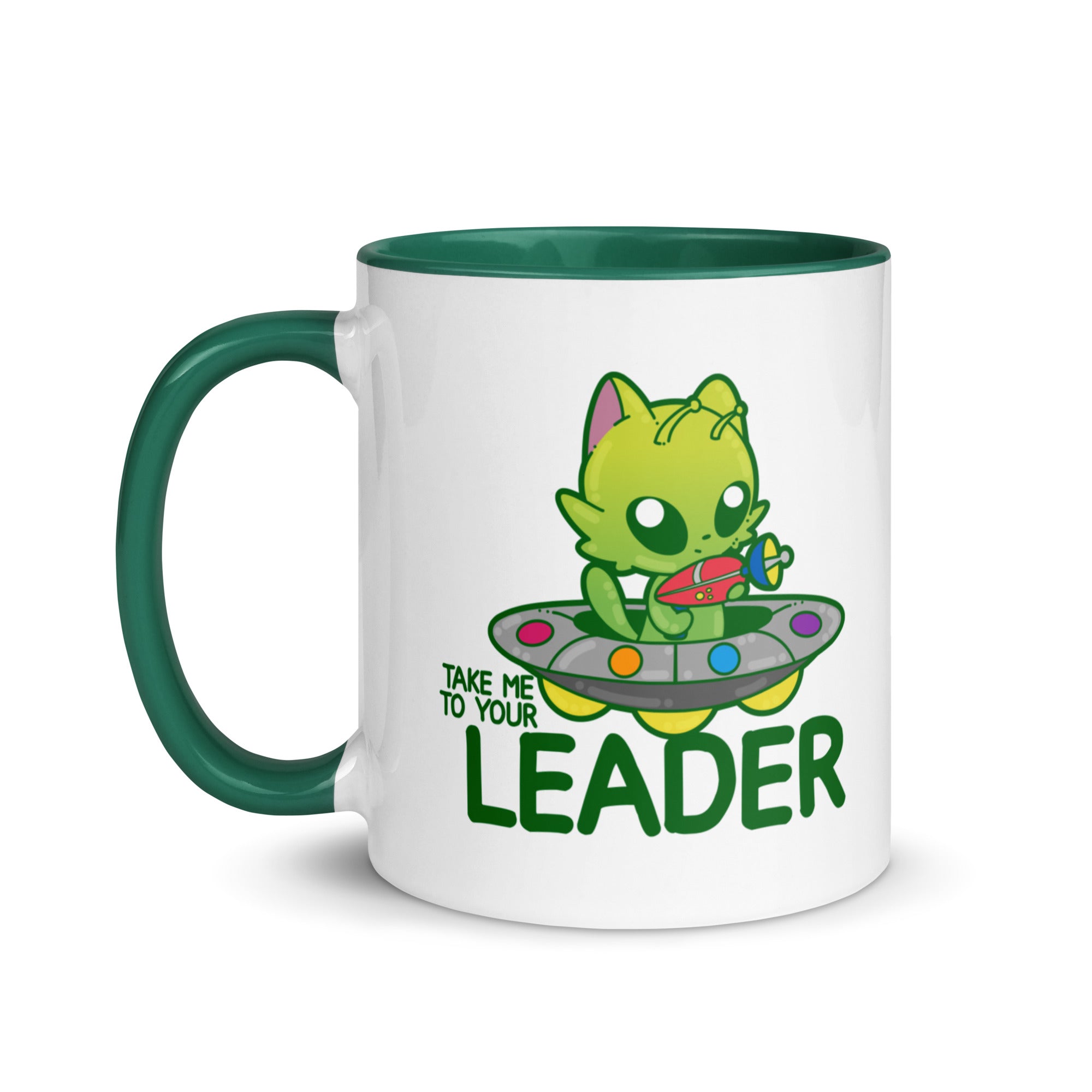 TAKE ME TO YOUR LEADER - Mug with Color Inside - ChubbleGumLLC