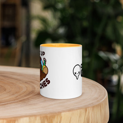 DRINK UP SQUATCHES - Mug with Color Inside - ChubbleGumLLC