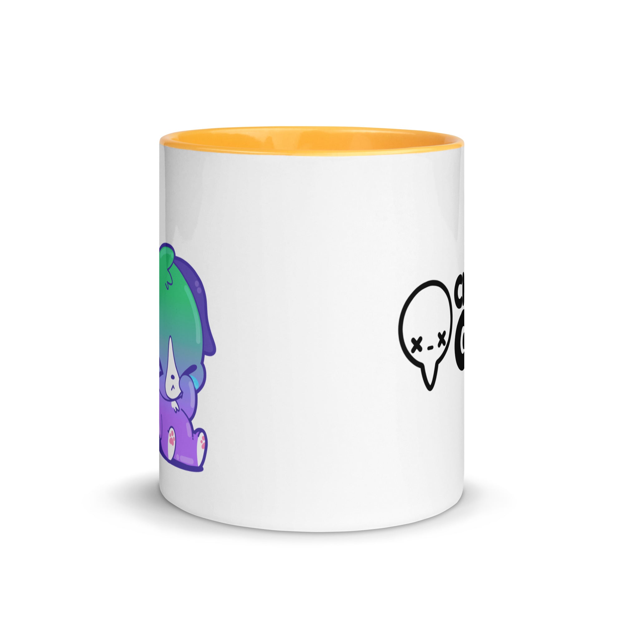 JUST GET HAPPY STUPID - Mug With Color Inside - ChubbleGumLLC