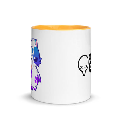 TALK TO THE HAND - Mug With Color Inside - ChubbleGumLLC