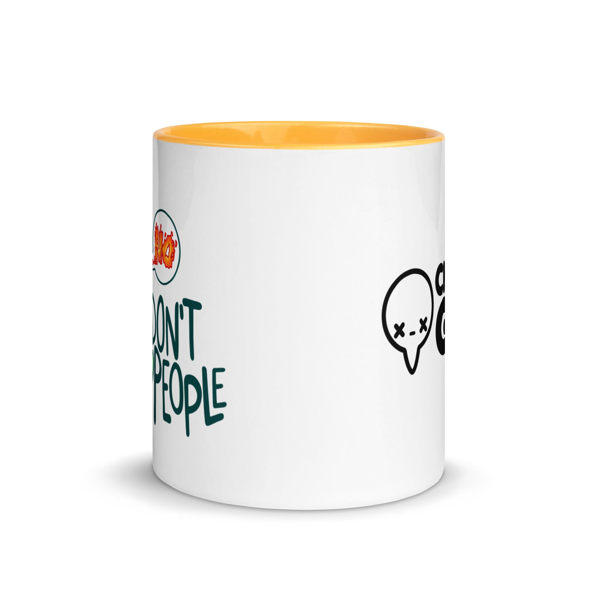 I DONT PEOPLE - Mug With Color Inside - ChubbleGumLLC