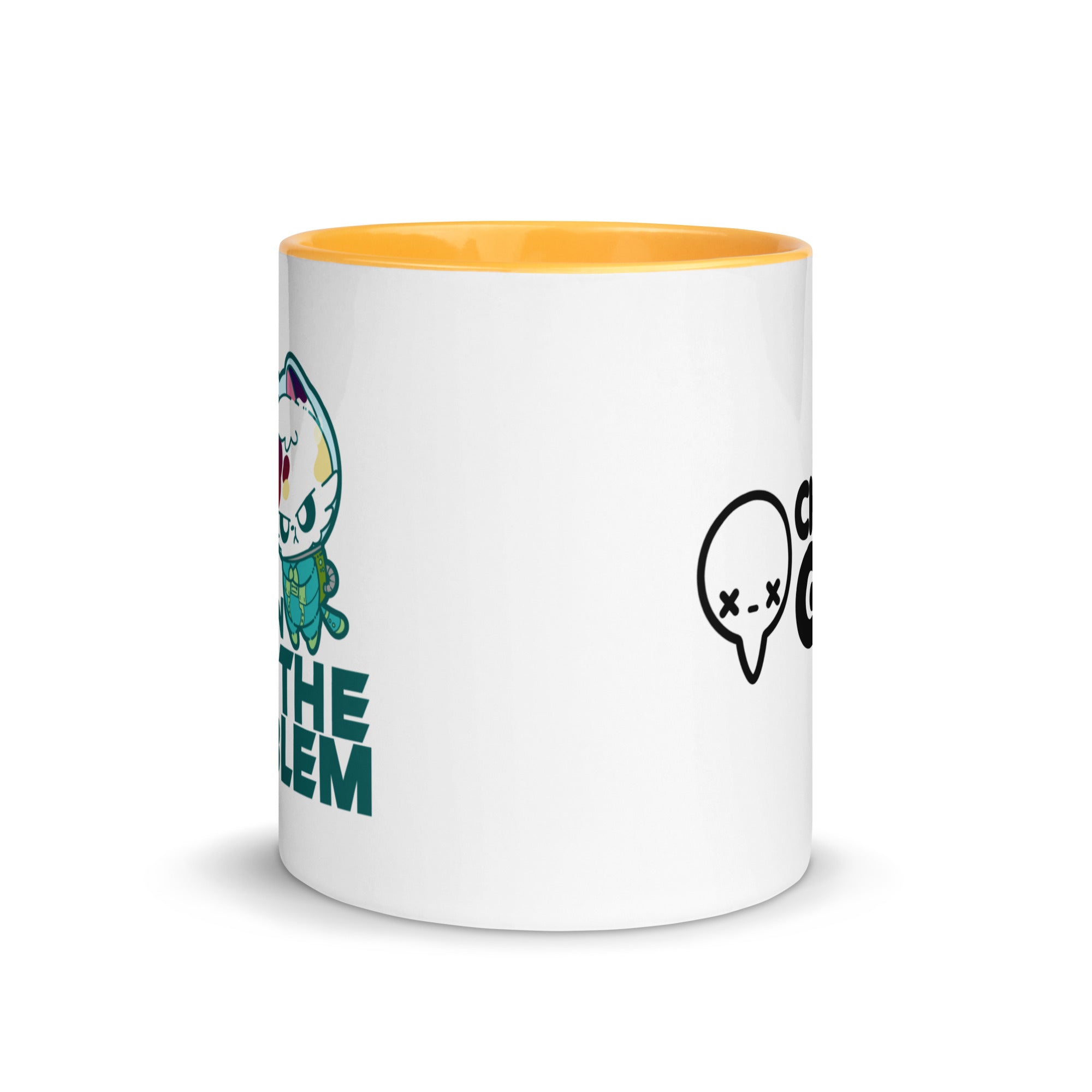 HOUSTON I AM THE PROBLEM - Mug with Color Inside - ChubbleGumLLC