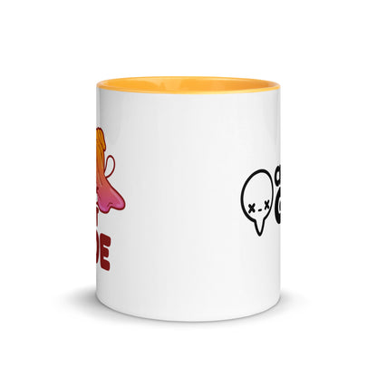 HERMIT MODE - Mug with Color Inside - ChubbleGumLLC