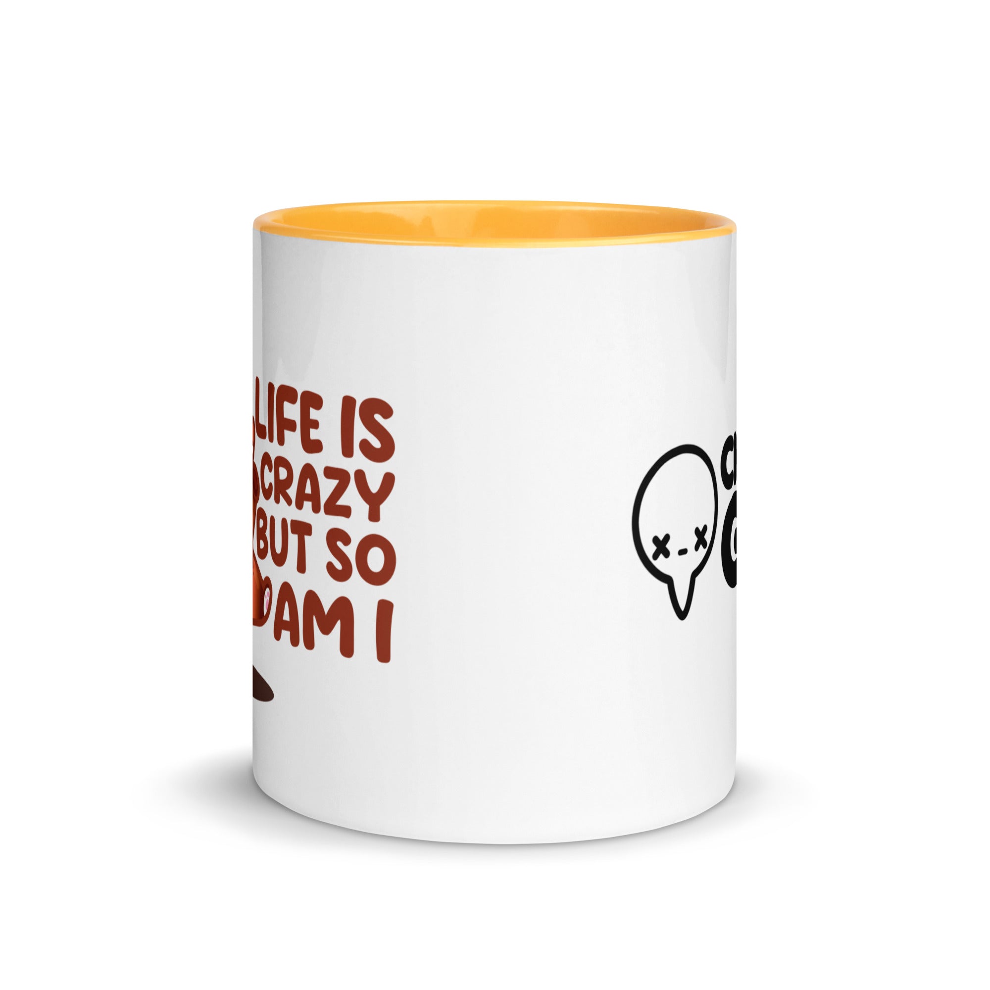 LIFE IS CRAZY BUT SO AM I - Mug With Color Inside - ChubbleGumLLC