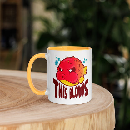 THIS BLOWS - Mug with Color Inside - ChubbleGumLLC