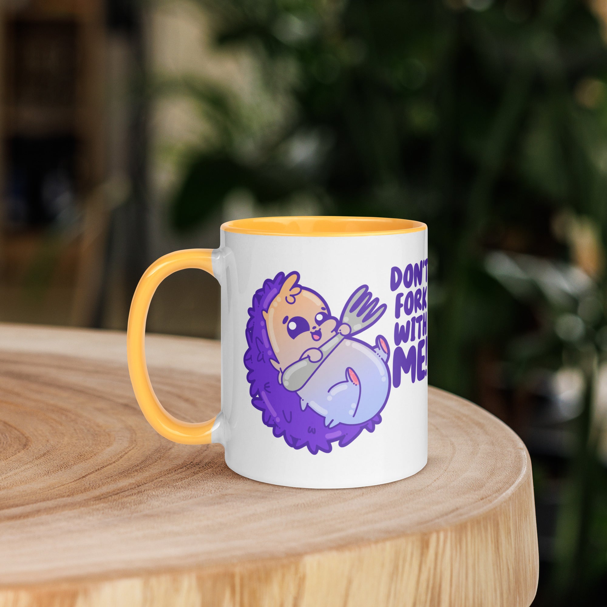 DONT FORK WITH ME - Mug with Color Inside - ChubbleGumLLC