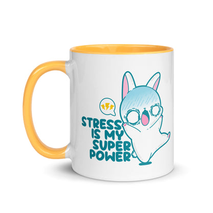 STRESS IS MY SUPERPOWER - Mug With Color Inside - ChubbleGumLLC