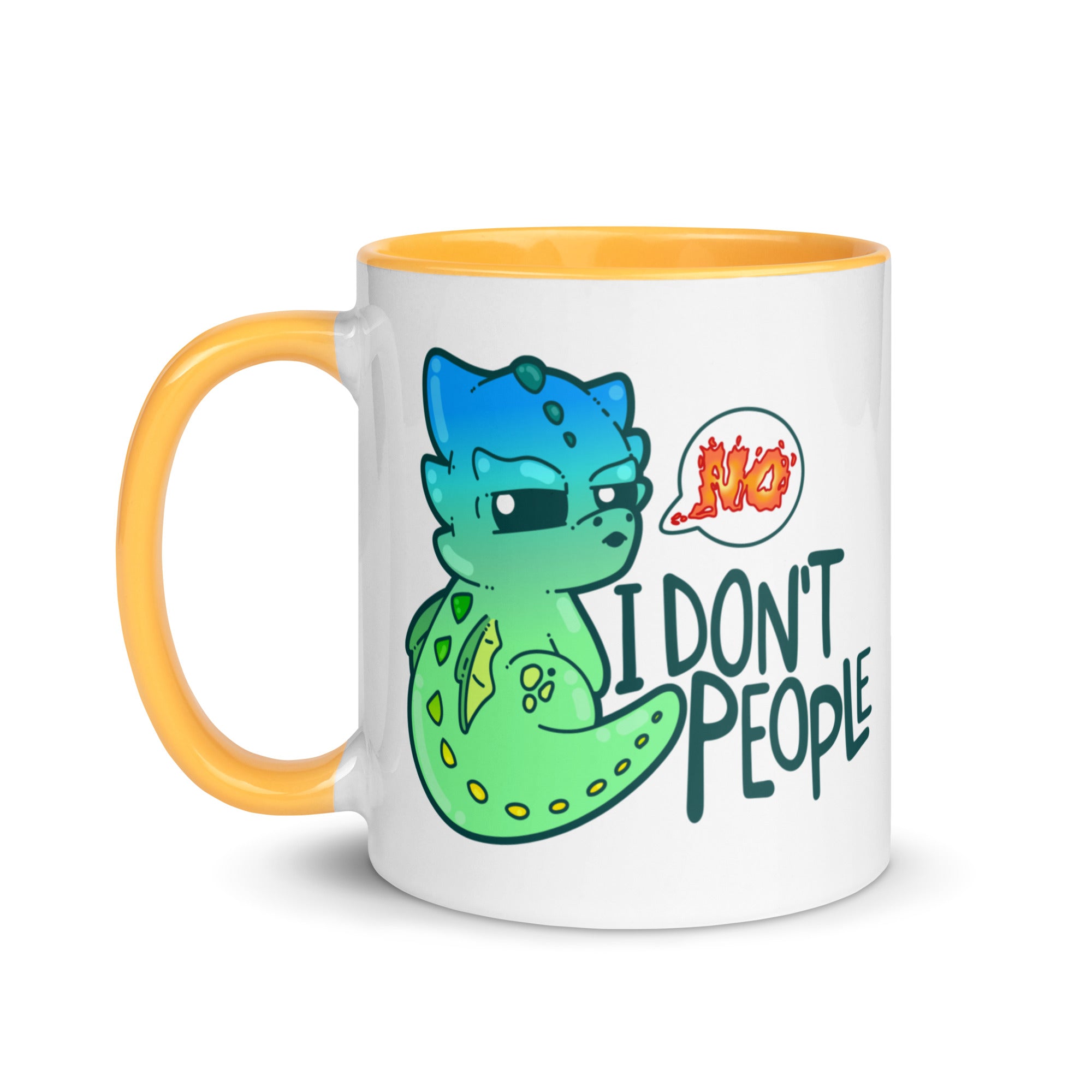 I DONT PEOPLE - Mug With Color Inside - ChubbleGumLLC