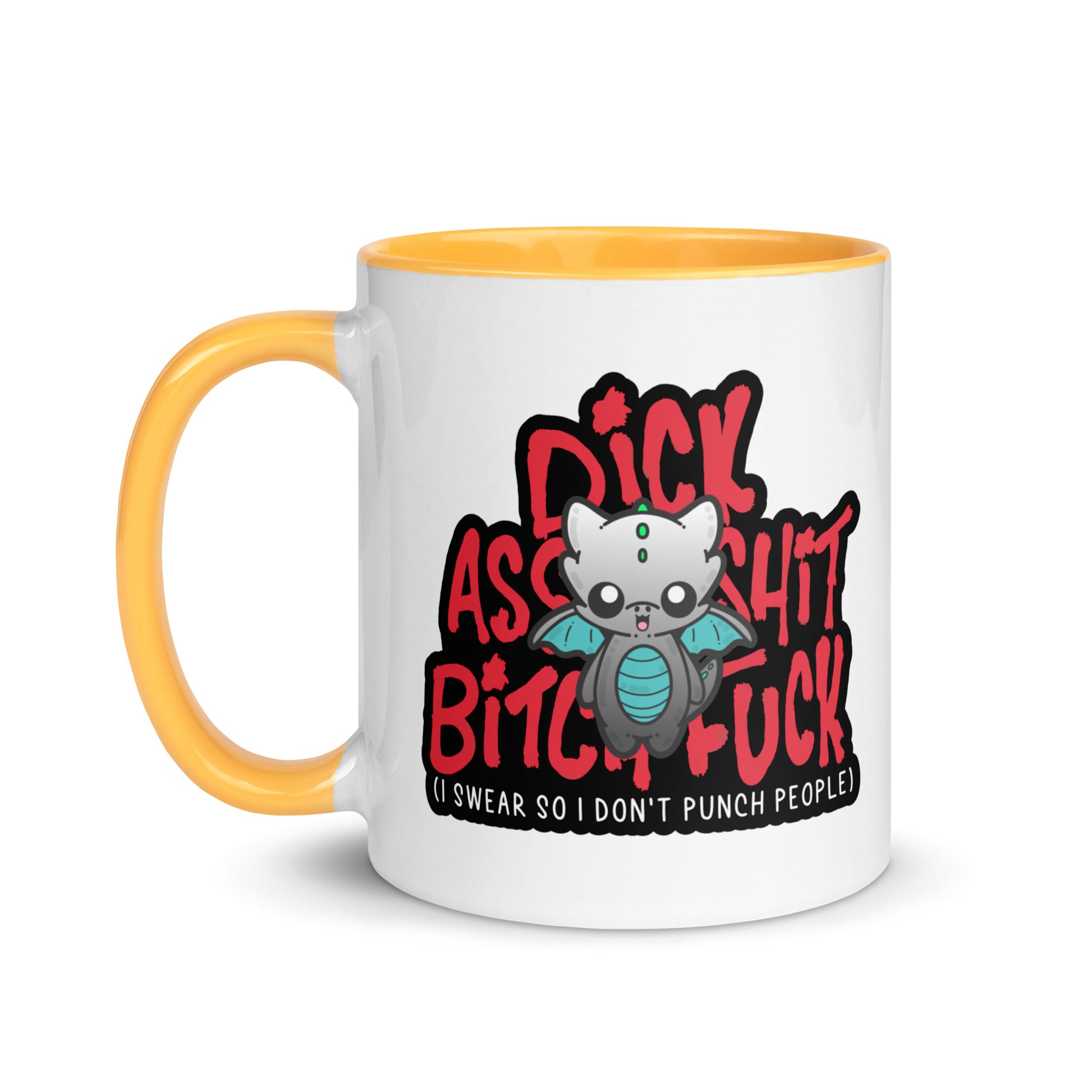 I SWEAR SO I DONT PUNCH PEOPLE - Mug with Color Inside - ChubbleGumLLC