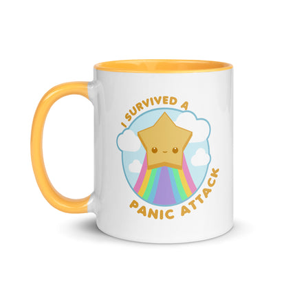 I SURVIVED A PANIC ATTACK - Mug with Color Inside - ChubbleGumLLC