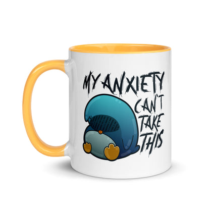 MY ANXIETY CANT TAKE THIS - Mug with Color Inside - ChubbleGumLLC