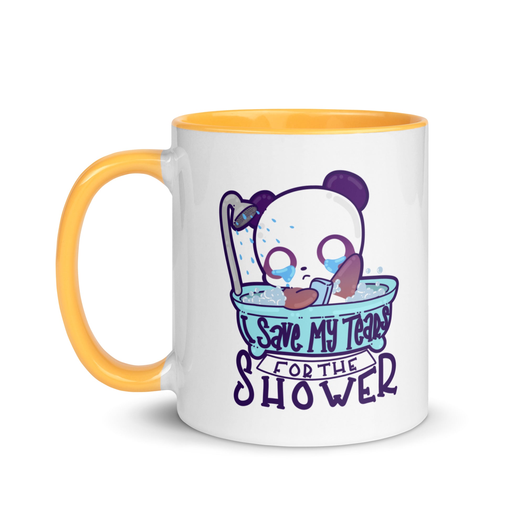 I SAVE MY TEARS FOR THE SHOWER - Mug with Color Inside - ChubbleGumLLC