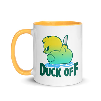 DUCK OFF - Mug with Color Inside - ChubbleGumLLC