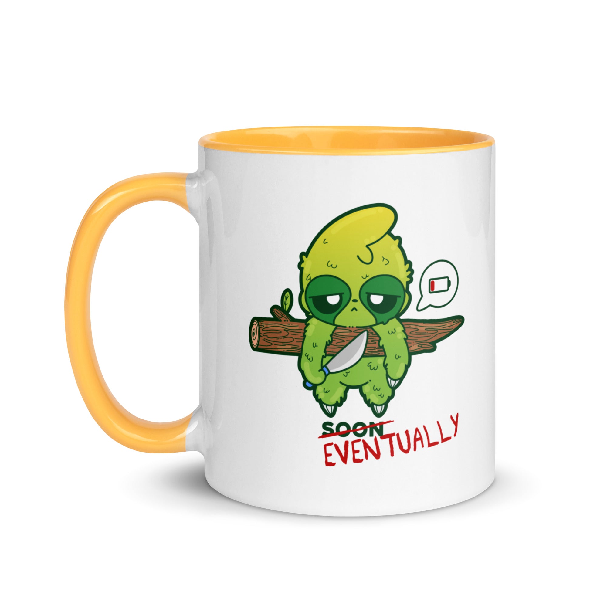 EVENTUALLY - Mug with Color Inside - ChubbleGumLLC