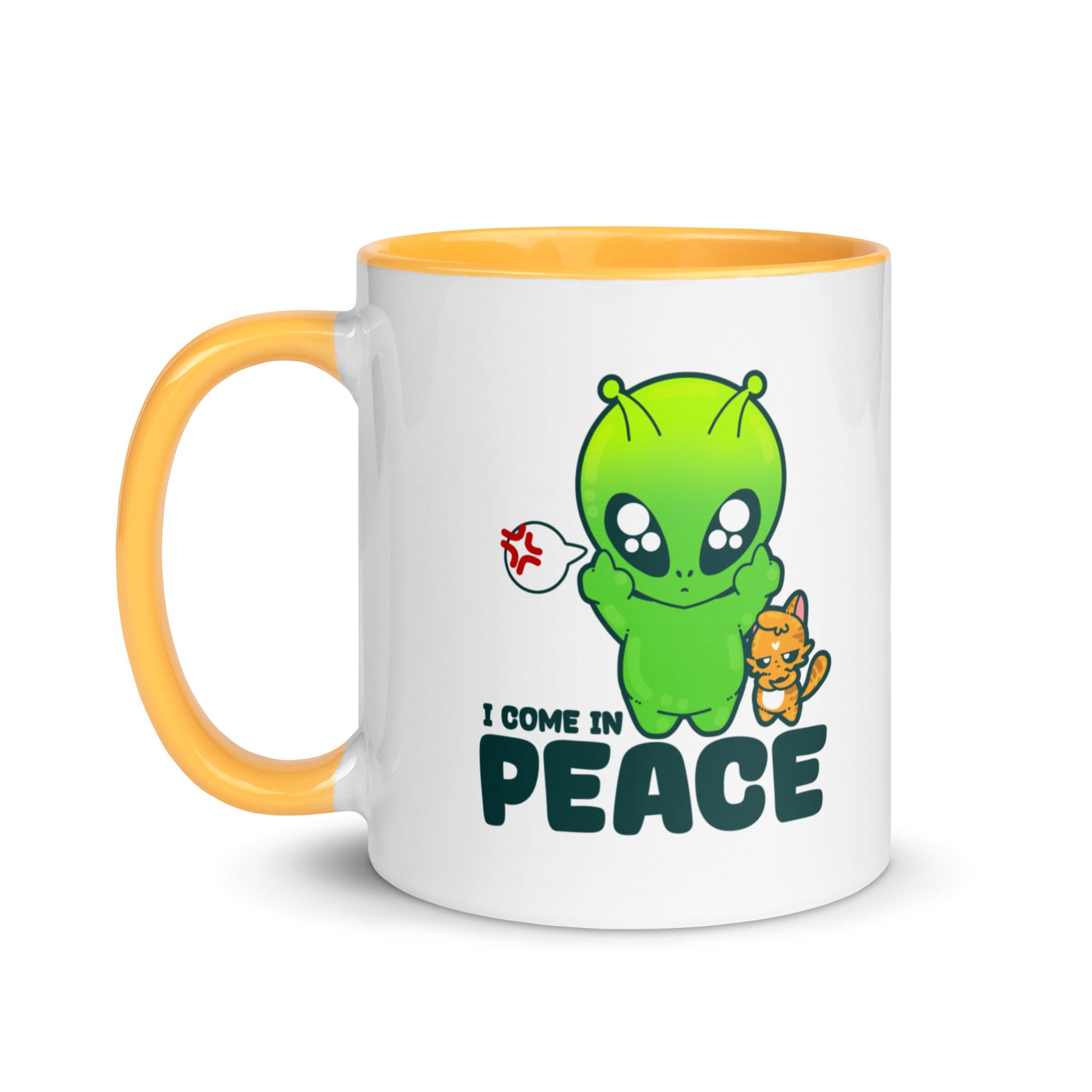 I COME IN PEACE - Mug with Color Inside - ChubbleGumLLC