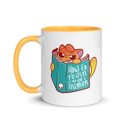 HOW TO TRAIN YOUR HUMAN - Mug with Color Inside - ChubbleGumLLC