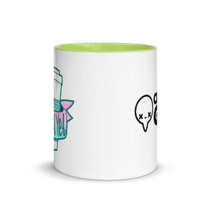 SHH NOT YET - Mug With Color Inside - ChubbleGumLLC