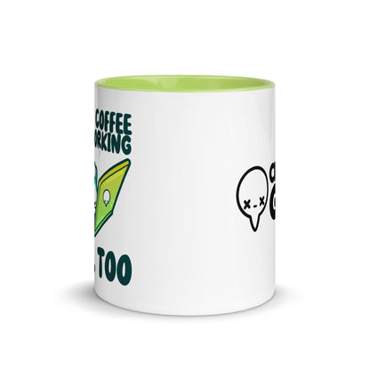 WHEN MY COFFEE STARTS WORKING - Mug with Color Inside - ChubbleGumLLC