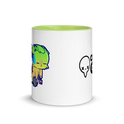 SURVIVING PURELY OUT OF SPITE - Mug with Color Inside - ChubbleGumLLC