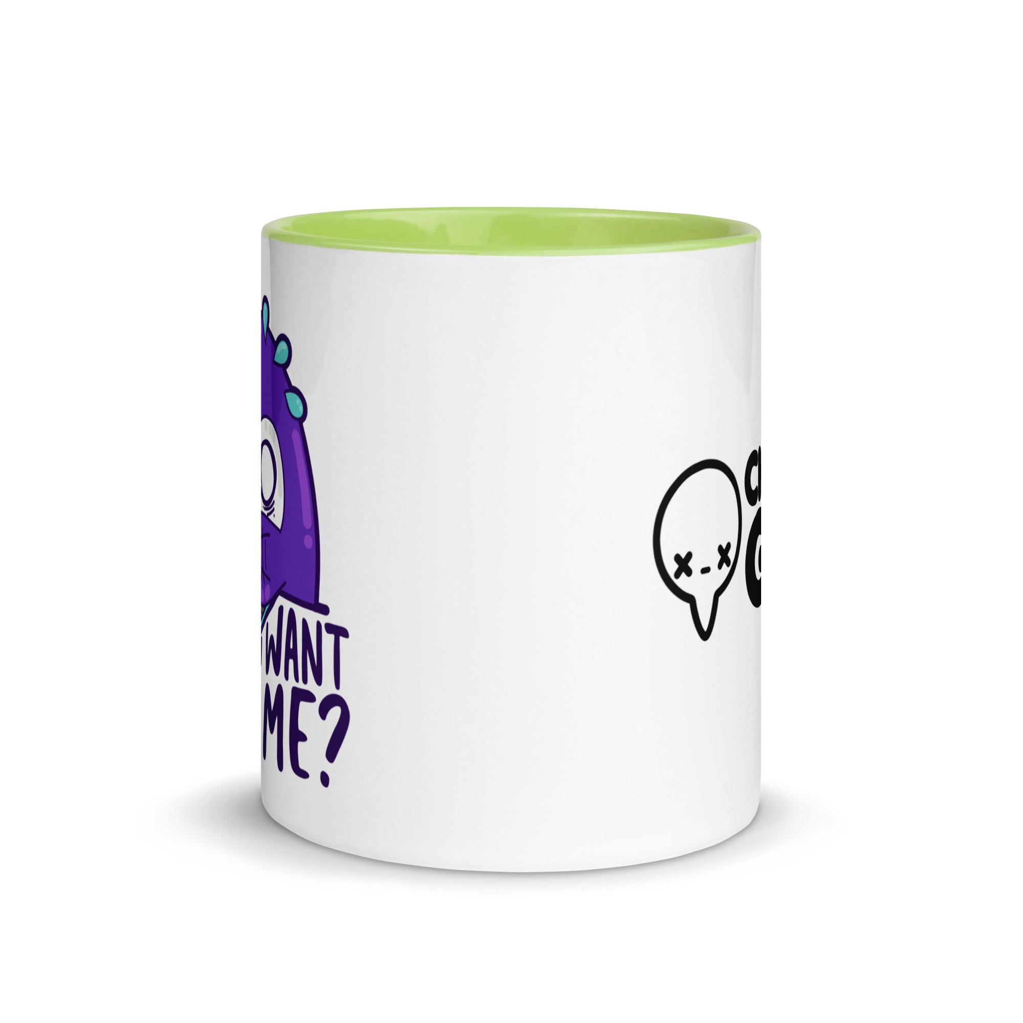 WHAT DONTOU WANT FROM ME - Mug with Color Inside - ChubbleGumLLC