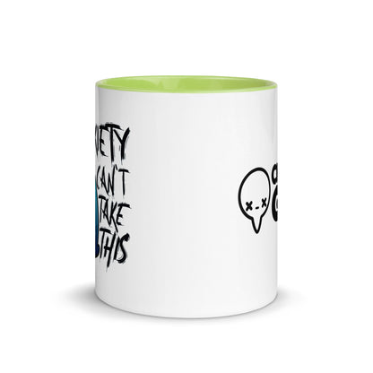 MY ANXIETY CANT TAKE THIS - Mug with Color Inside - ChubbleGumLLC