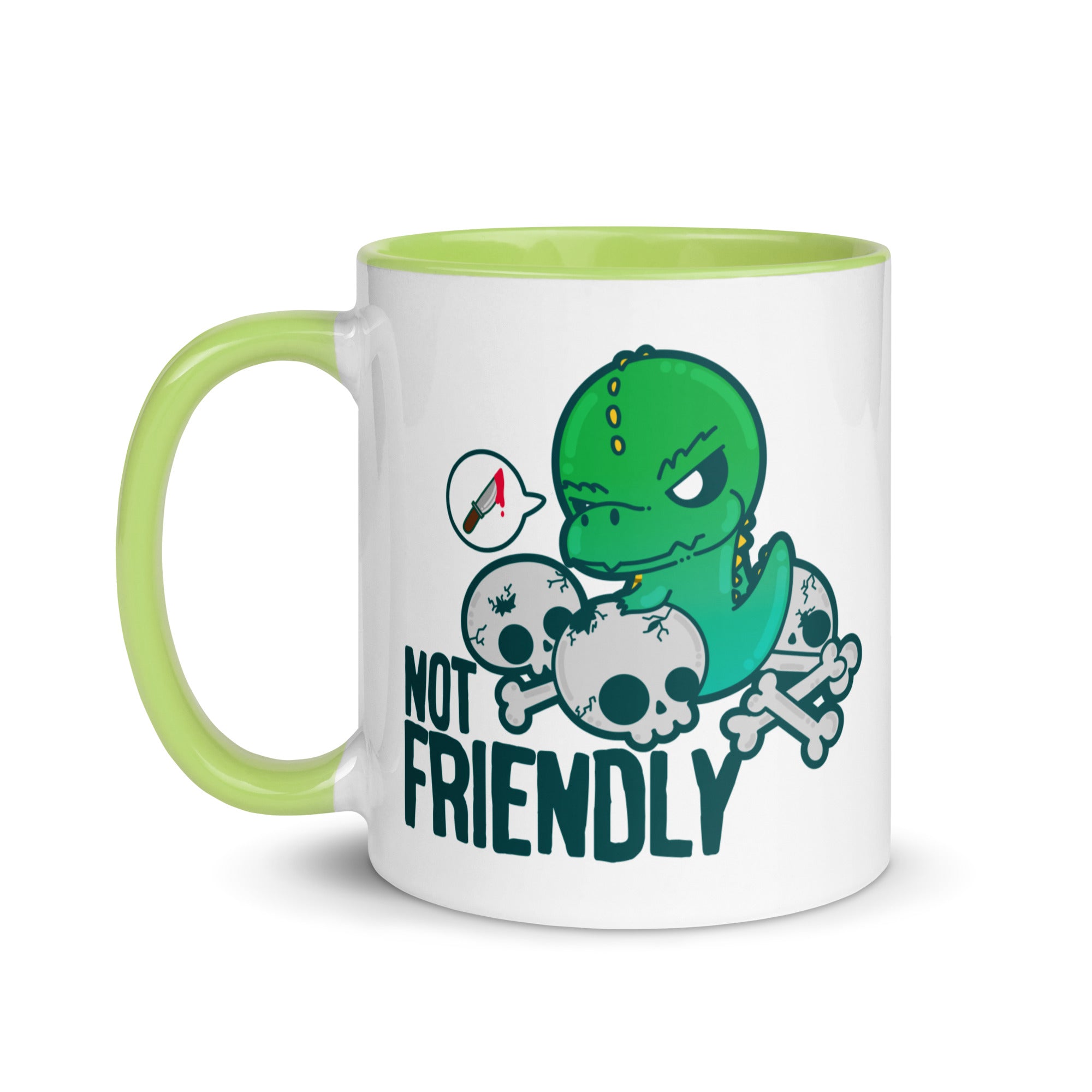 NOT FRIENDLY - Mug With Color Inside - ChubbleGumLLC