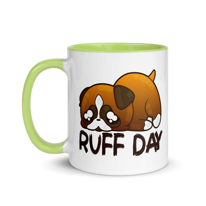 RUFF DAY - Mug With Color Inside - ChubbleGumLLC