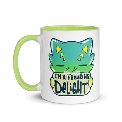 I AM A FREAKING DELIGHT - Mug with Color Inside - ChubbleGumLLC