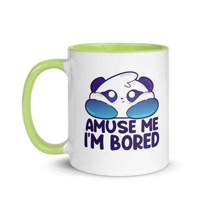 AMUSE ME IM BORED - Mug with Color Inside - ChubbleGumLLC