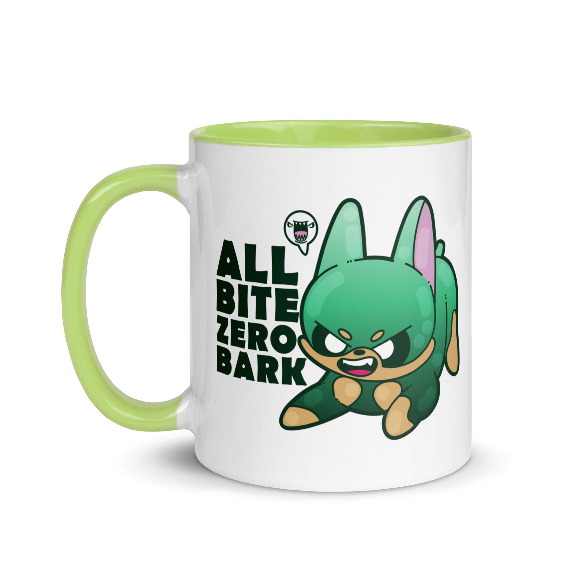 ALL BITE ZERO BARK - Mug with Color Inside - ChubbleGumLLC