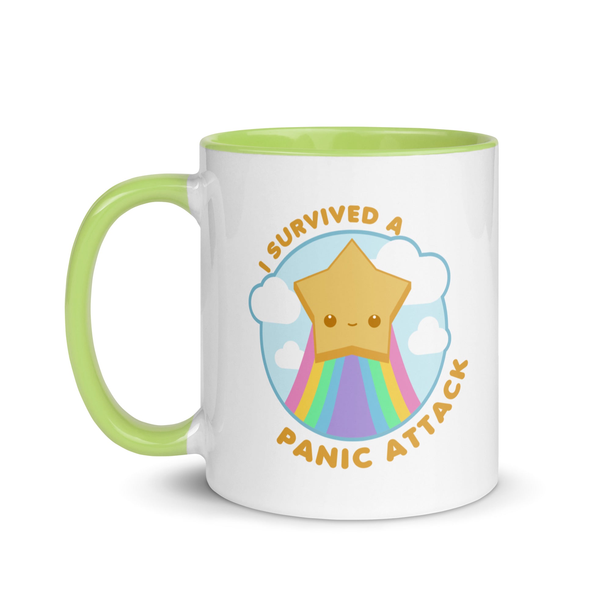 I SURVIVED A PANIC ATTACK - Mug with Color Inside - ChubbleGumLLC