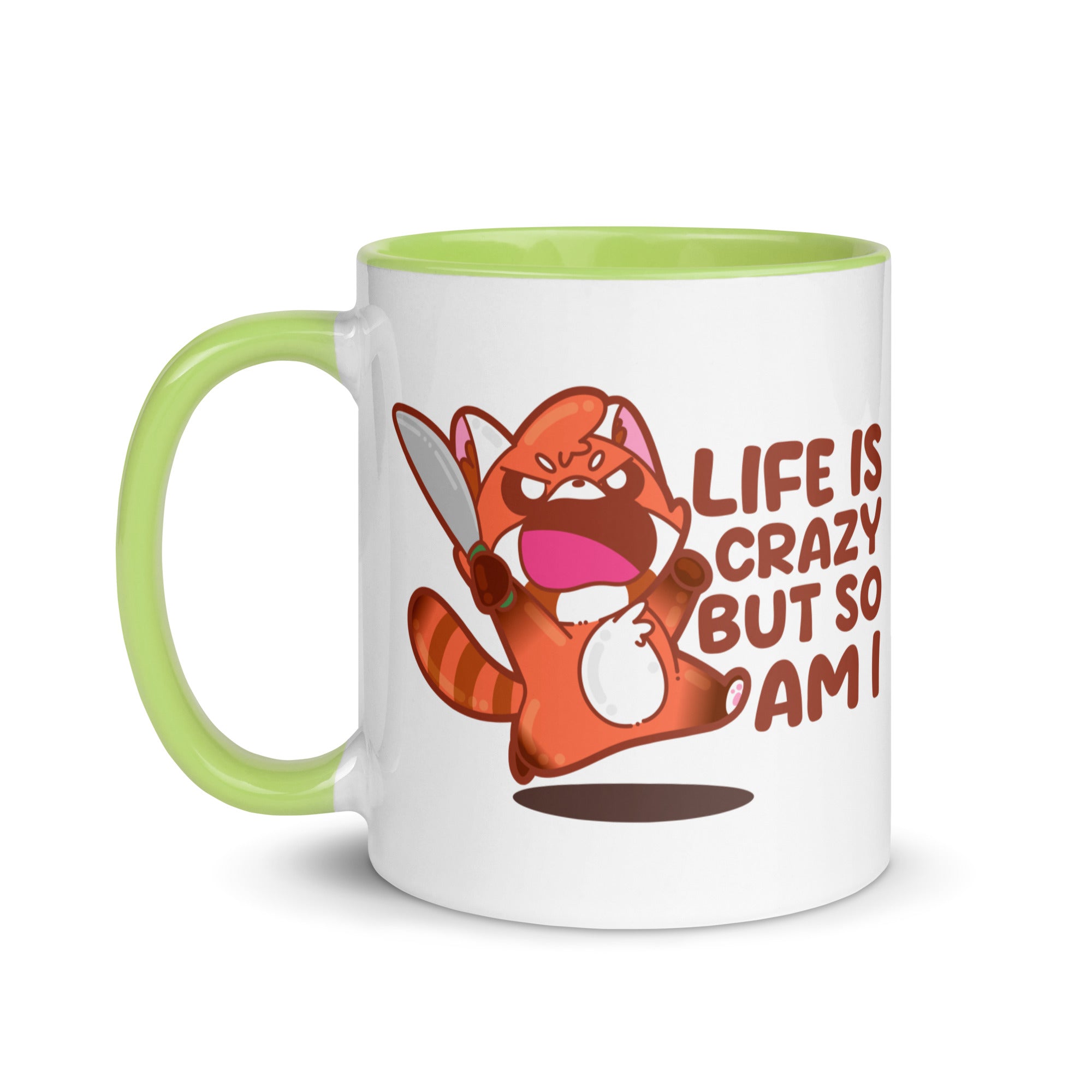 LIFE IS CRAZY BUT SO AM I - Mug With Color Inside - ChubbleGumLLC