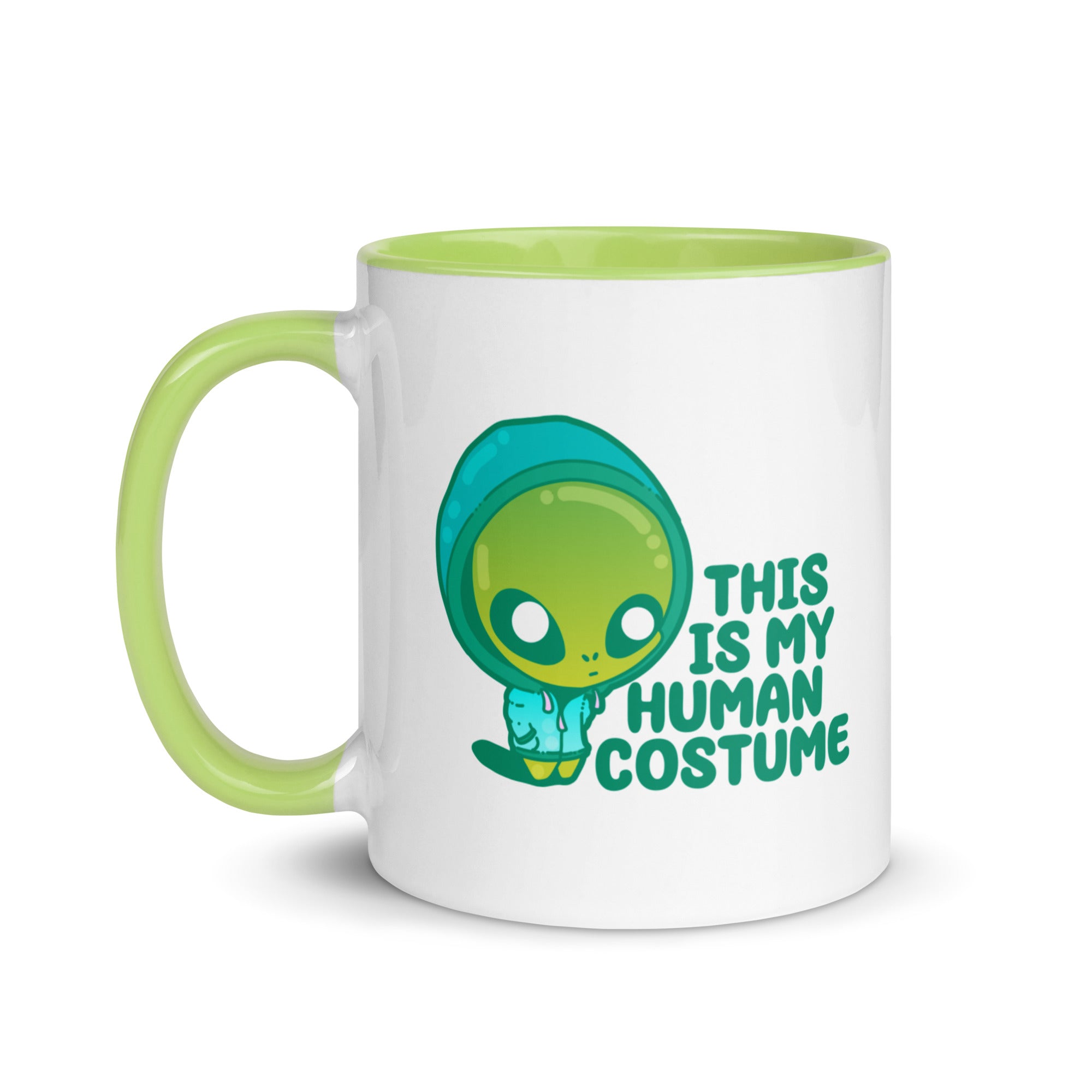 THIS IS MY HUMAN COSTUME - Mug with Color Inside - ChubbleGumLLC