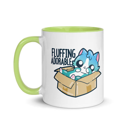 FLUFFING ADORABLE - Mug with Color Inside - ChubbleGumLLC