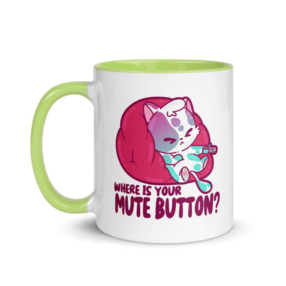 MUTE BUTTON - Mug with Color Inside