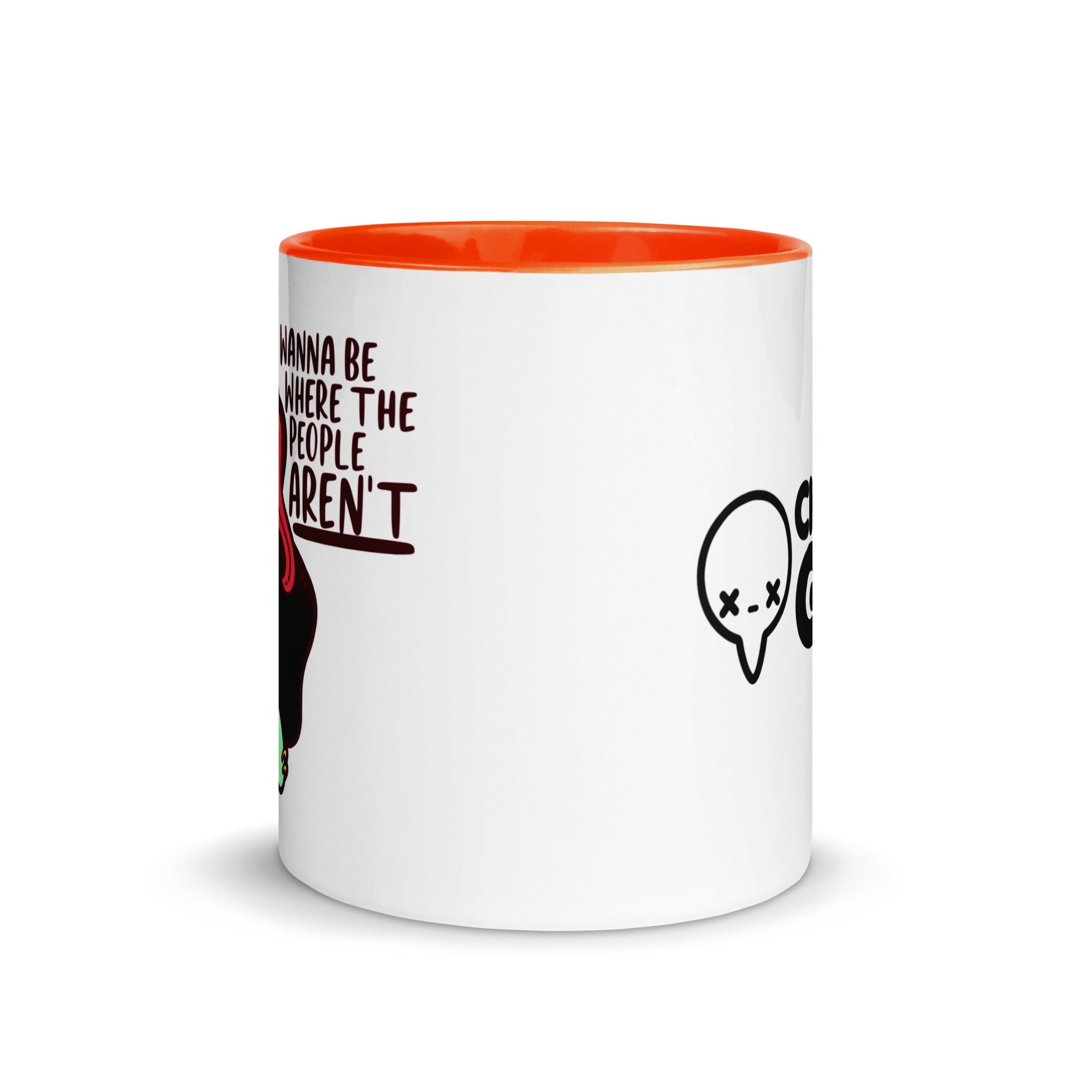 I WANNA BE WHERE THE PEOPLE ARENT - Mug With Color Inside - ChubbleGumLLC