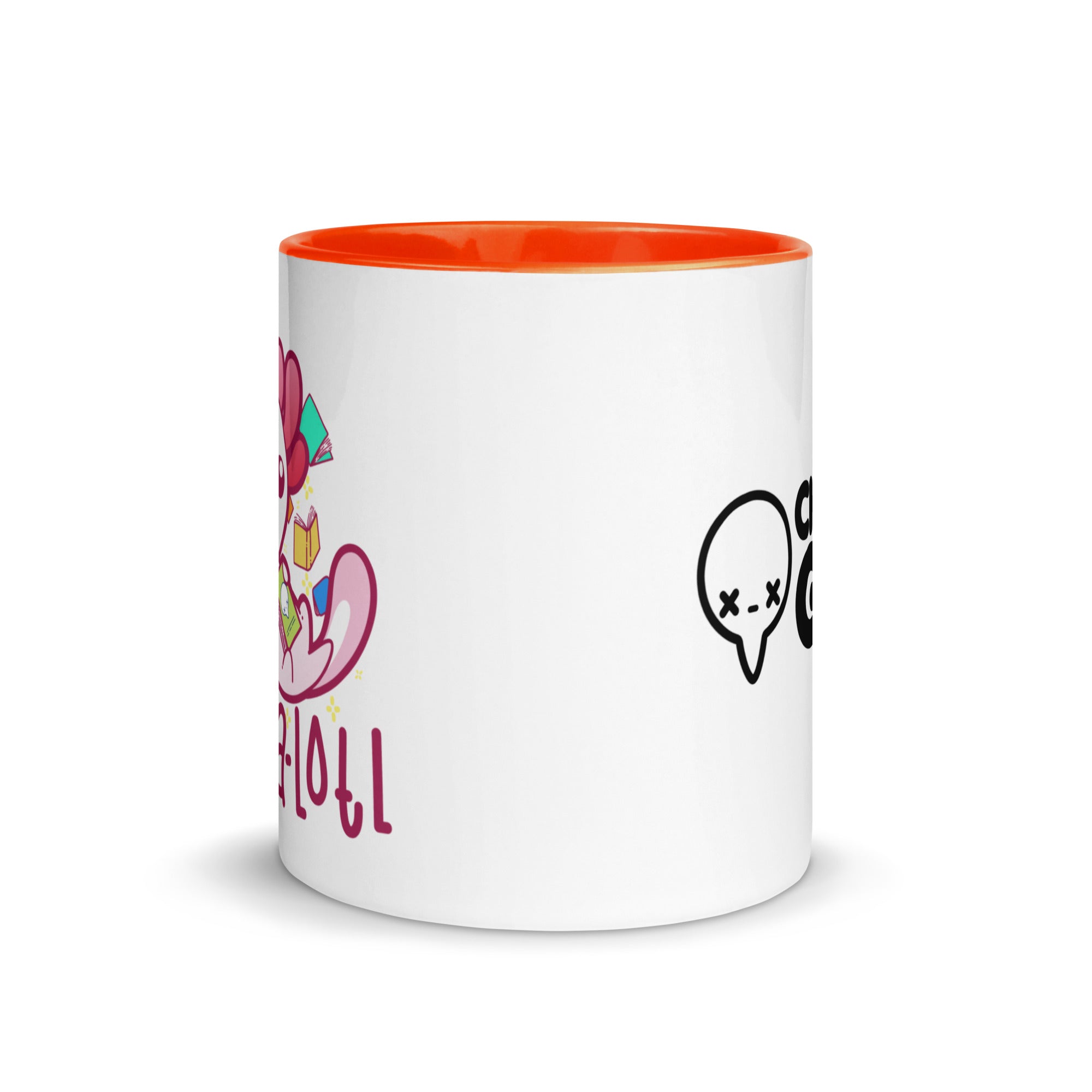 READS A LOTL - Mug with Color Inside - ChubbleGumLLC