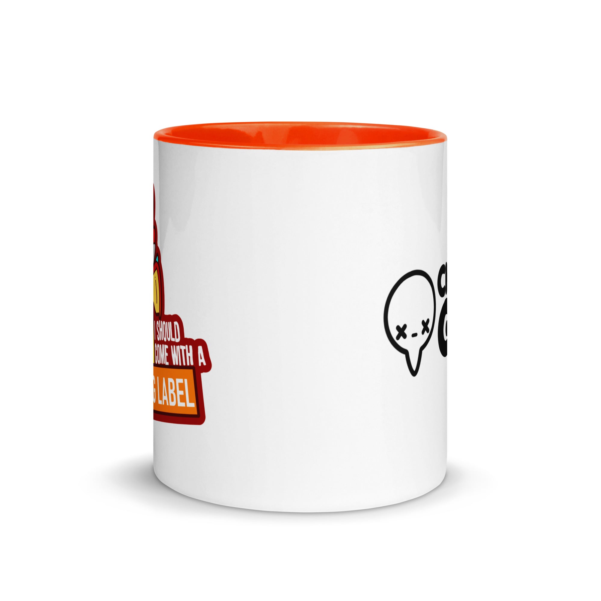 I SHOULD COME WITH A WARNING LABEL - Mug With Color Inside - ChubbleGumLLC