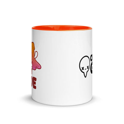 HERMIT MODE - Mug with Color Inside - ChubbleGumLLC