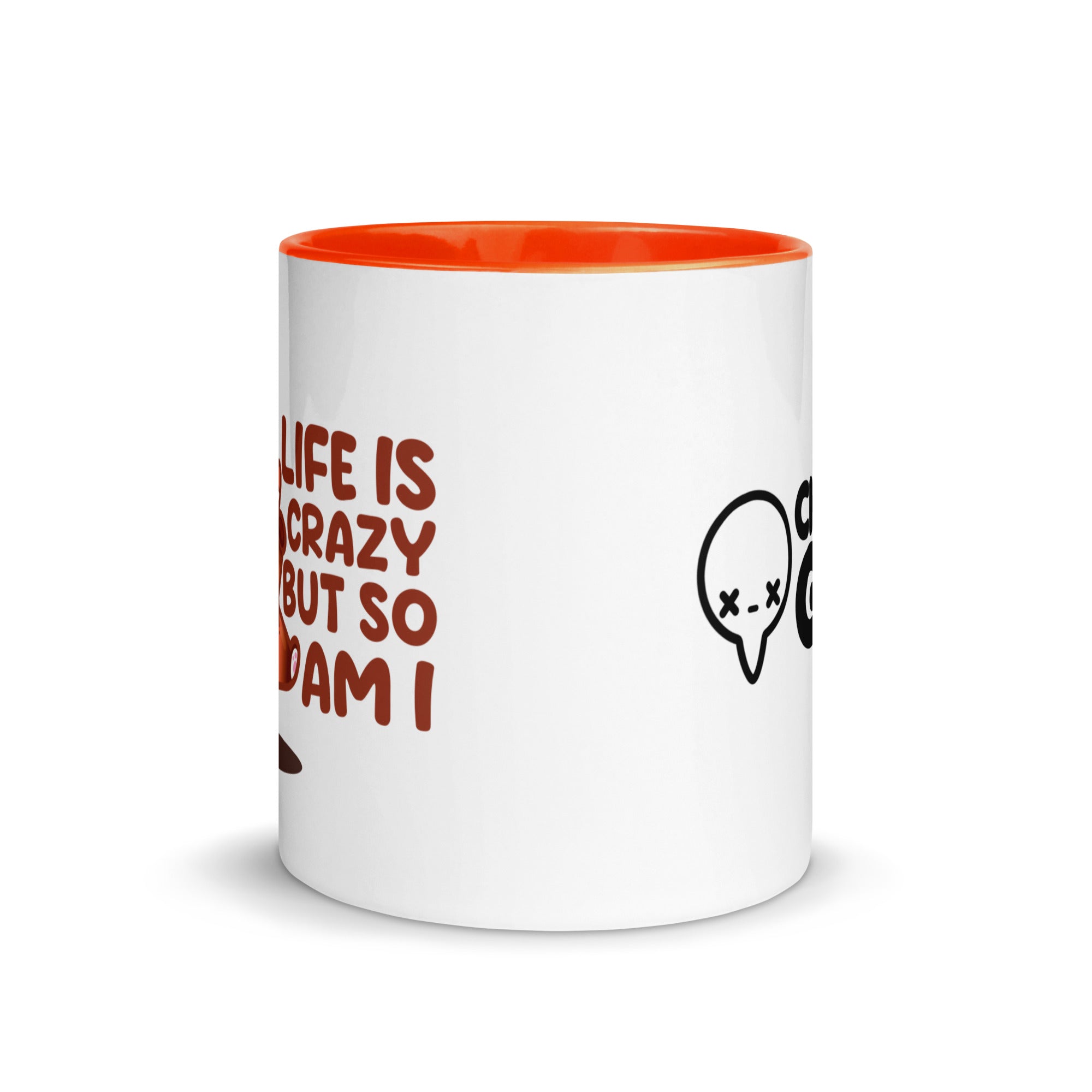 LIFE IS CRAZY BUT SO AM I - Mug With Color Inside - ChubbleGumLLC