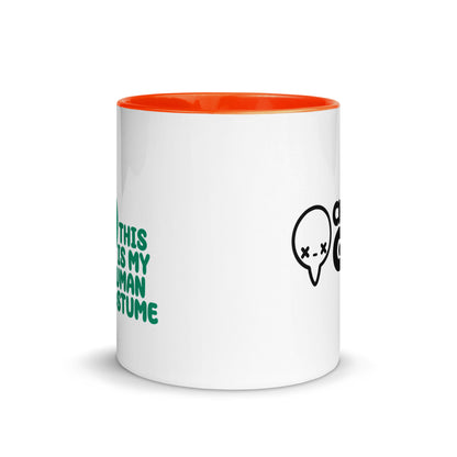 THIS IS MY HUMAN COSTUME - Mug with Color Inside - ChubbleGumLLC