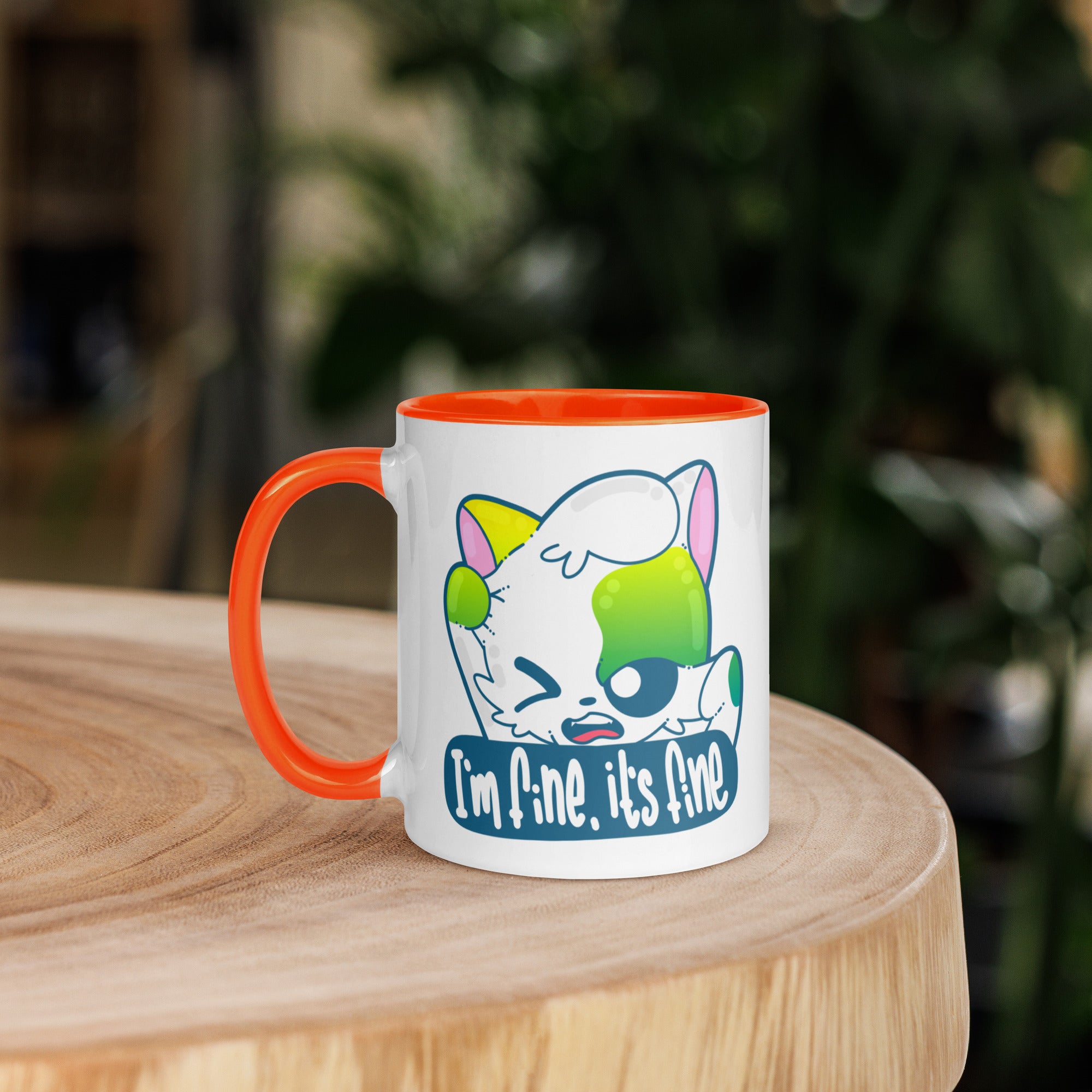 IM FINE ITS FINE - Mug with Color Inside - ChubbleGumLLC